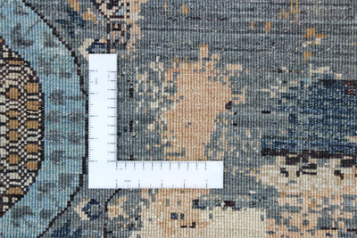 Handmade Multicolour Modern Mamluk Rug, 210x148cm