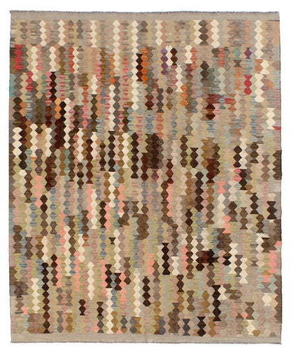 Tappeto Kilim Kaudani Afghan fatto a mano multicolore 344x259cm