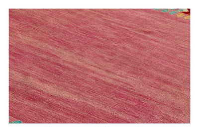 Tappeto Kilim Kaudani Afghan fatto a mano multicolore 292x244cm