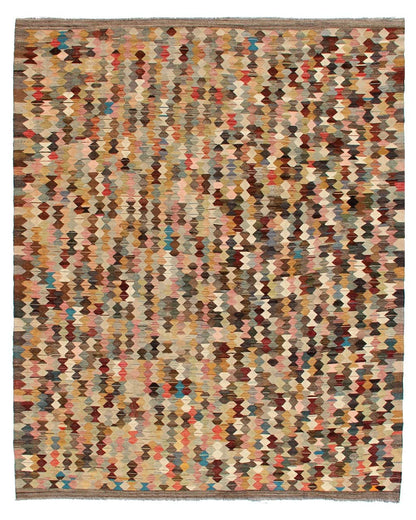Tappeto Kilim Kaudani Afghan fatto a mano multicolore 394x302cm