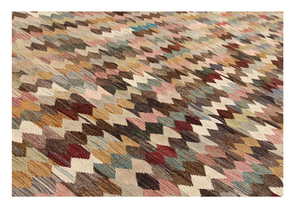 Tappeto Kilim Kaudani Afghan fatto a mano multicolore 394x302cm