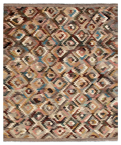 Tappeto Kilim Kaudani Afghan fatto a mano multicolore 395x296cm