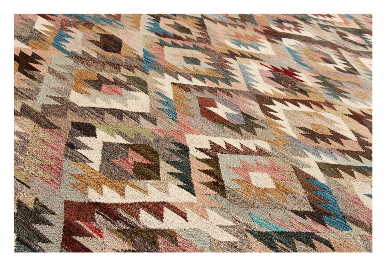 Tappeto Kilim Kaudani Afghan fatto a mano multicolore 395x296cm