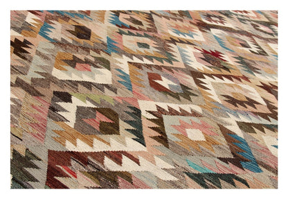 Tappeto Kilim Kaudani Afghan fatto a mano multicolore 395x296cm