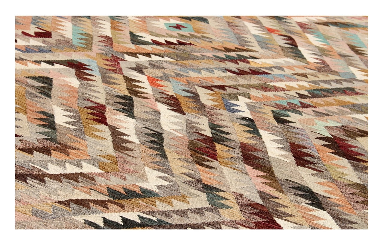 Tappeto Kilim Kaudani Afghan fatto a mano multicolore 392x298cm