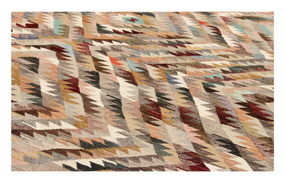 Tappeto Kilim Kaudani Afghan fatto a mano multicolore 392x298cm
