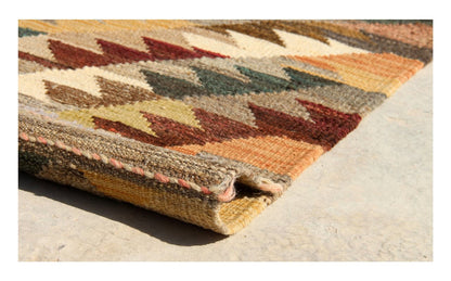 Tappeto Kilim Kaudani Afghan fatto a mano multicolore 392x298cm