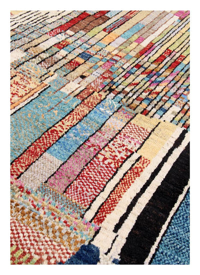 Taimany - Tappeto Tribale in Lana Multicolore - Fatto a Mano 236x182cm - CarpetLiving