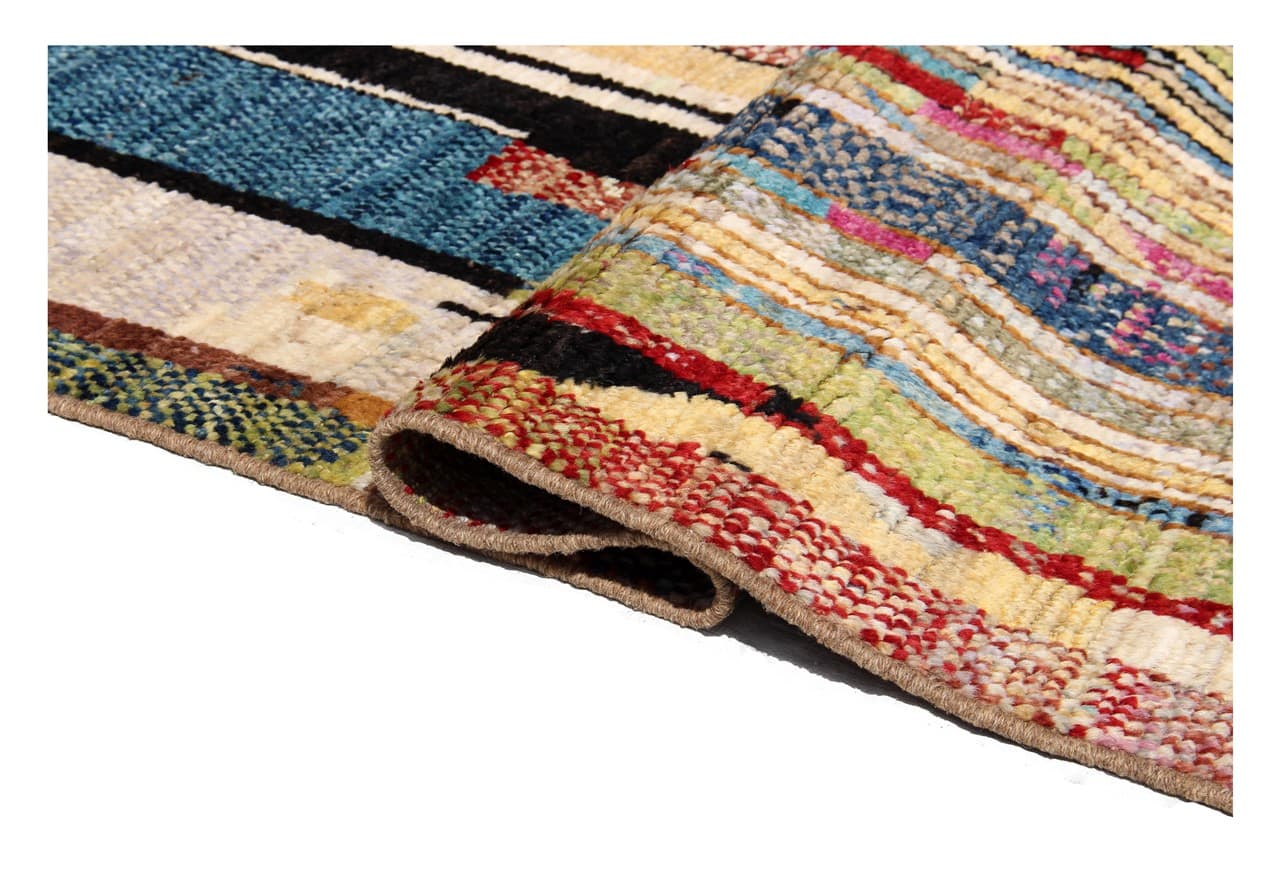 Taimany - Multicolor Tribal Wool Rug - Hand-Knotted 236x182cm