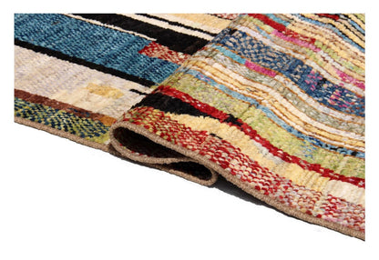 Taimany - Multicolor Tribal Wool Rug - Hand-Knotted 236x182cm