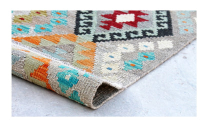 Tappeto Kilim Kaudani Afghan fatto a mano multicolore 343x259cm