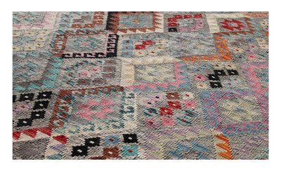 Tappeto Kilim Kaudani Afghan fatto a mano multicolore 357x263cm
