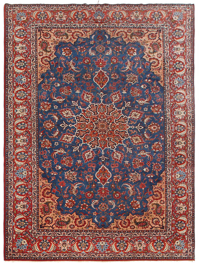 Authentic Antique Persian Isfahan Rug | Hand-Knotted 350x260cm
