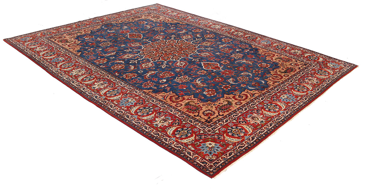 Tappeto Isfahan Antico Persiano Autentico | Annodato a Mano 350x260cm