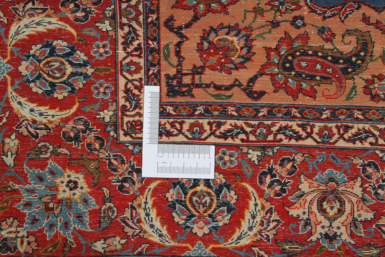 Tappeto Isfahan Antico Persiano Autentico | Annodato a Mano 350x260cm