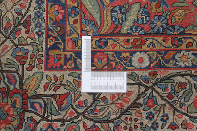 Tappeto Kerman Antico Persiano Autentico | Annodato a Mano 360x275cm - CarpetLiving
