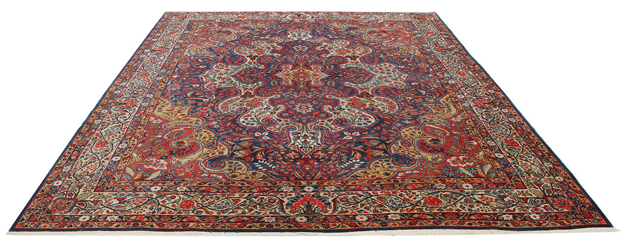 Tappeto Kerman Antico Persiano Autentico | Annodato a Mano 360x275cm