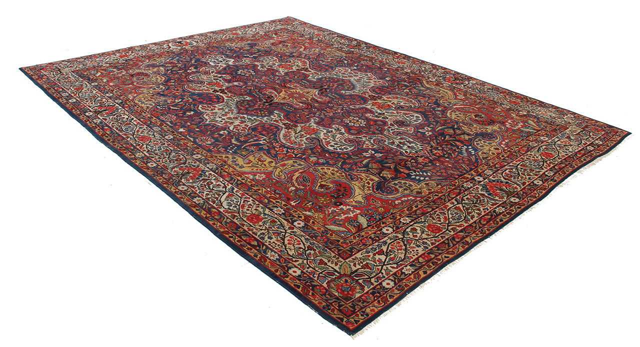 Tappeto Kerman Antico Persiano Autentico | Annodato a Mano 360x275cm