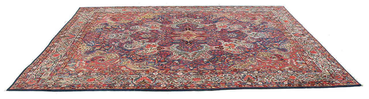 Tappeto Kerman Antico Persiano Autentico | Annodato a Mano 360x275cm