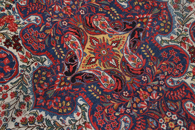 Tappeto Kerman Antico Persiano Autentico | Annodato a Mano 360x275cm - CarpetLiving