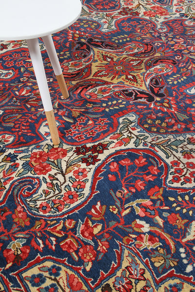 Tappeto Kerman Antico Persiano Autentico | Annodato a Mano 360x275cm - CarpetLiving