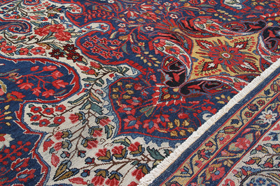 Tappeto Kerman Antico Persiano Autentico | Annodato a Mano 360x275cm - CarpetLiving
