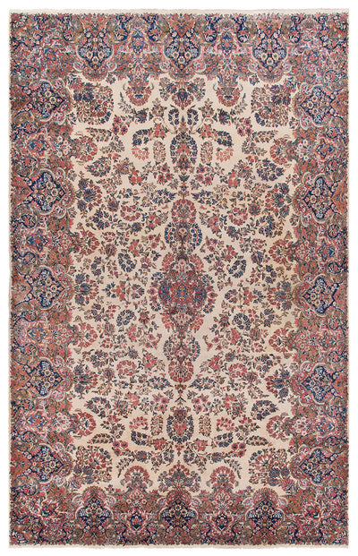 Tappeto Kerman Antico Persiano Autentico | Annodato a Mano 549x337cm - CarpetLiving