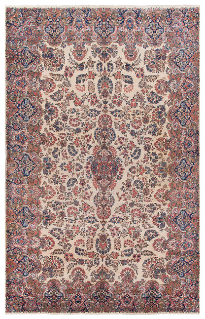Tappeto Kerman Antico Persiano Autentico | Annodato a Mano 549x337cm