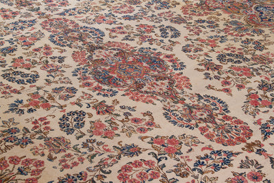 Tappeto Kerman Antico Persiano Autentico | Annodato a Mano 549x337cm - CarpetLiving