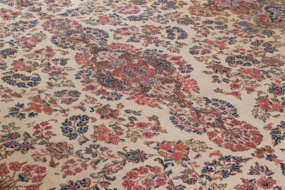 Tappeto Kerman Antico Persiano Autentico | Annodato a Mano 549x337cm