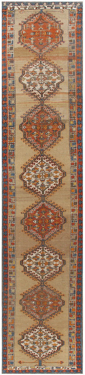 Authentic Antique Persian Malayer Rug | Hand-Knotted 460x95cm