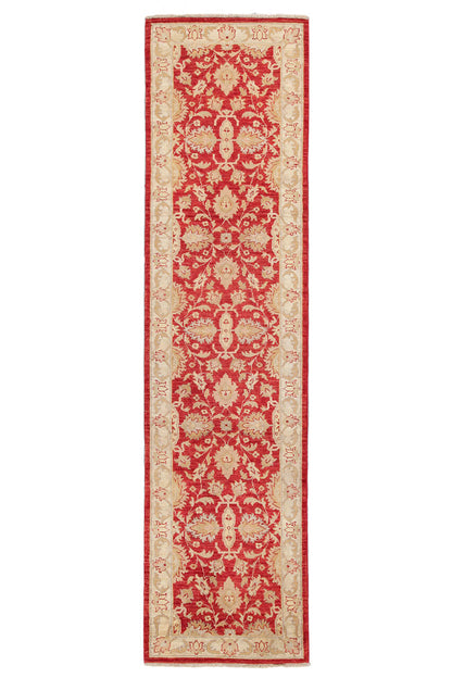 Ziegler wool runner rug, handmade, 316x80cm