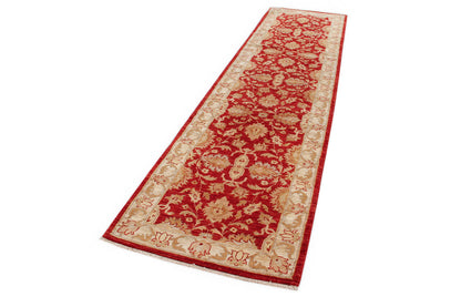 Ziegler wool runner rug, handmade, 316x80cm