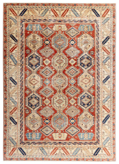 Handmade Premium Afghan Kazak Wool Rug, 379x270cm