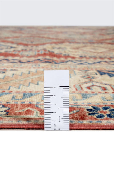 Tappeto Afghan Kazak premium in lana, fatto a mano 379x270cm - CarpetLiving