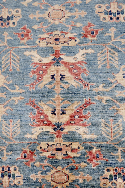Tappeto Afghan Kazak premium in lana, fatto a mano 298x249cm - CarpetLiving