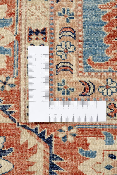 Tappeto Afghan Kazak premium in lana, fatto a mano 298x249cm - CarpetLiving