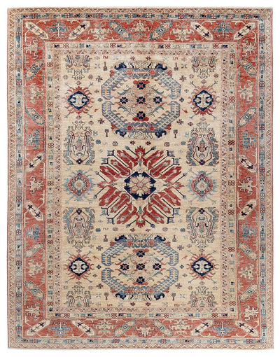 Handmade Premium Afghan Kazak Wool Rug, 313x243cm