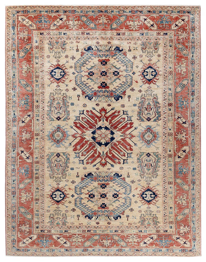 Handmade Premium Afghan Kazak Wool Rug, 313x243cm