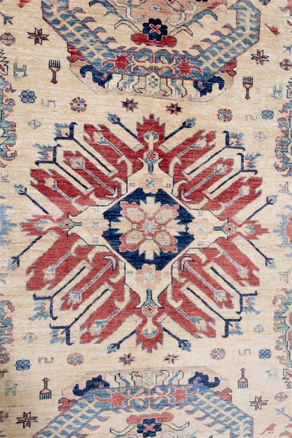 Handmade Premium Afghan Kazak Wool Rug, 313x243cm