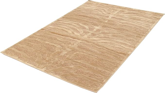 Tappeto Moderno di Design Tiger in Viscosa Premium 60x120 cm Beige Avorio – Elegante per Arredi Contemporanei