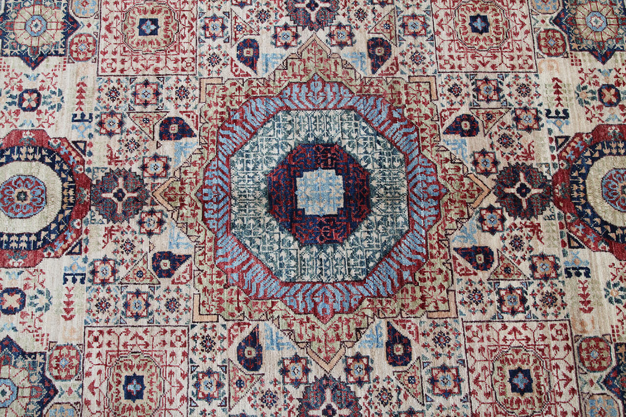 Oriental Mamluk carpet handmade, multi 208x151cm