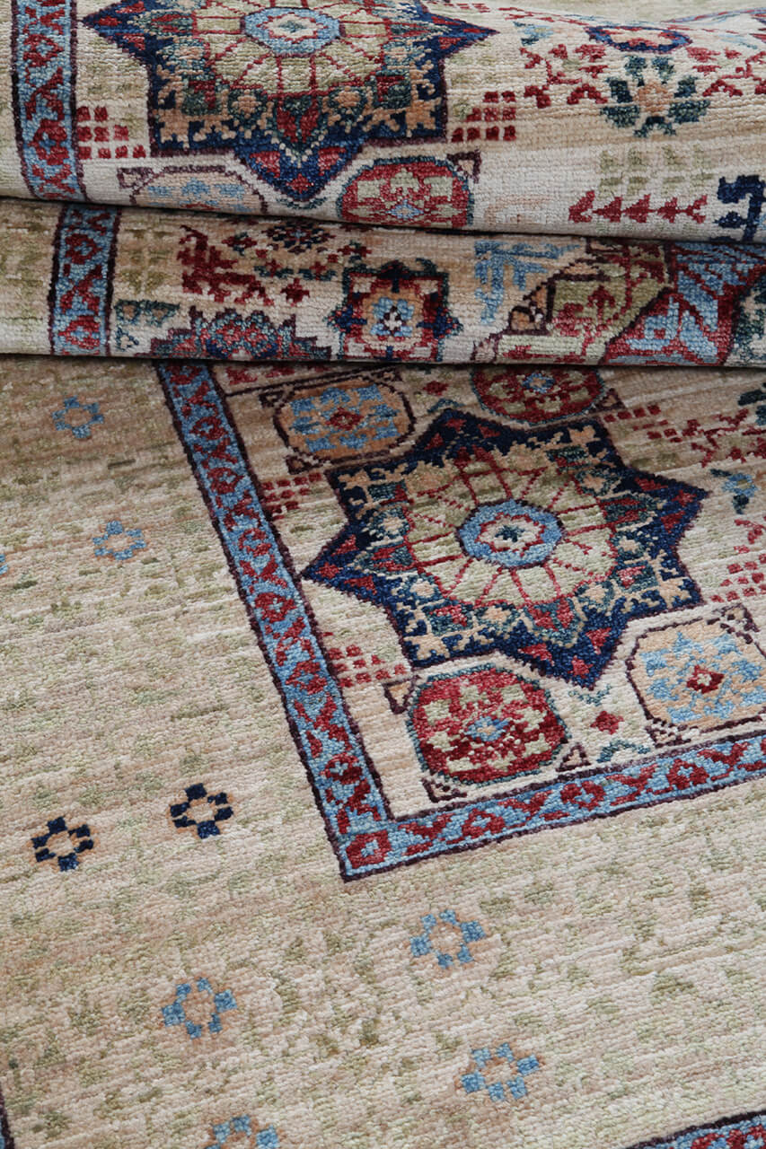 Tappeto Orientale Mamluk fatto a mano, multicolore 208x151cm