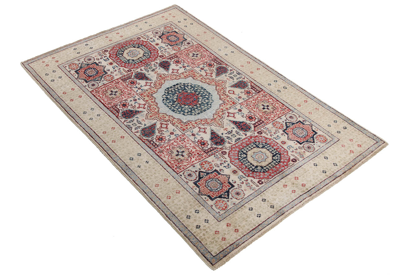 Oriental Mamluk carpet handmade, multi 180x119cm