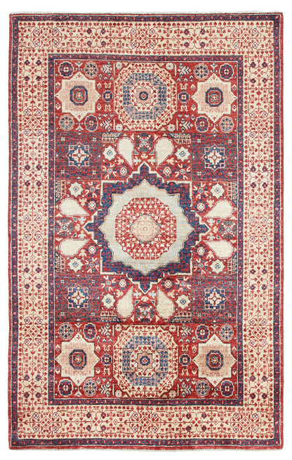 Tappeto Orientale Mamluk fatto a mano, multicolore 181x115cm