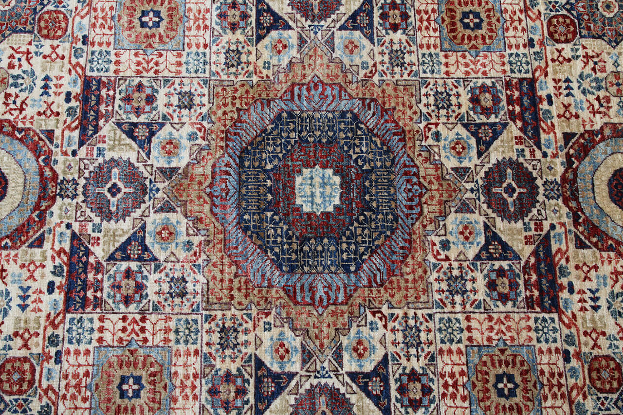 Tappeto Orientale Mamluk fatto a mano, multicolore 206x153cm