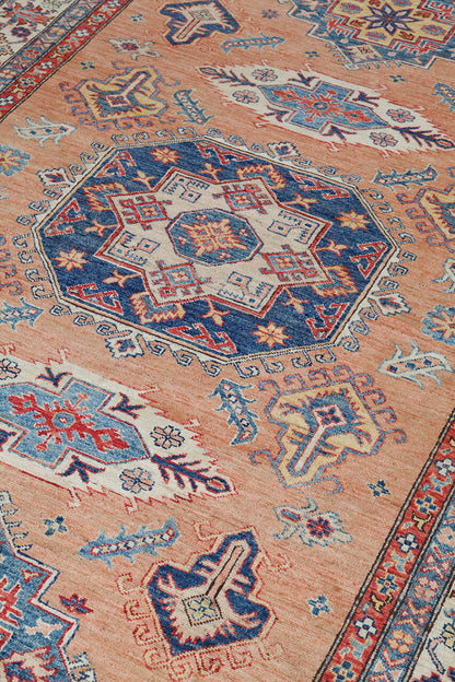 Classic Kazak carpet, Beige, handmade, 284x174cm