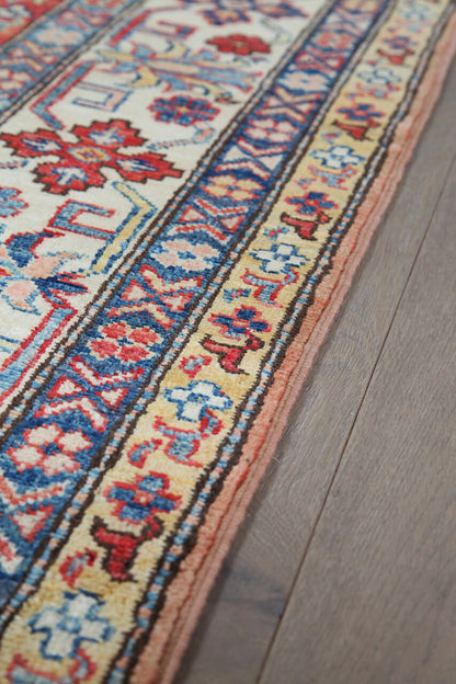 Classic Kazak carpet, Beige, handmade, 284x174cm