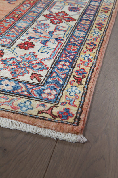 Classic Kazak carpet, Beige, handmade, 284x174cm