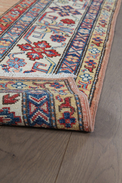 Classic Kazak carpet, Beige, handmade, 284x174cm